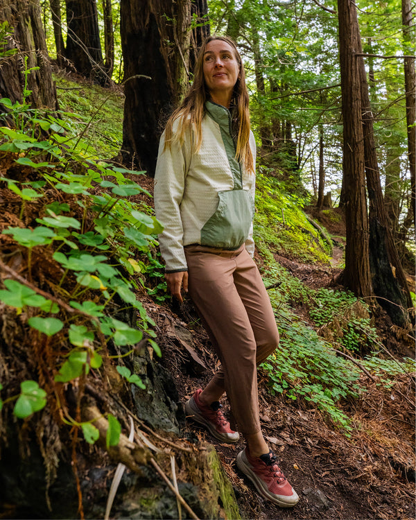 Women's Gridback Fleece Snap Pullover - Forest