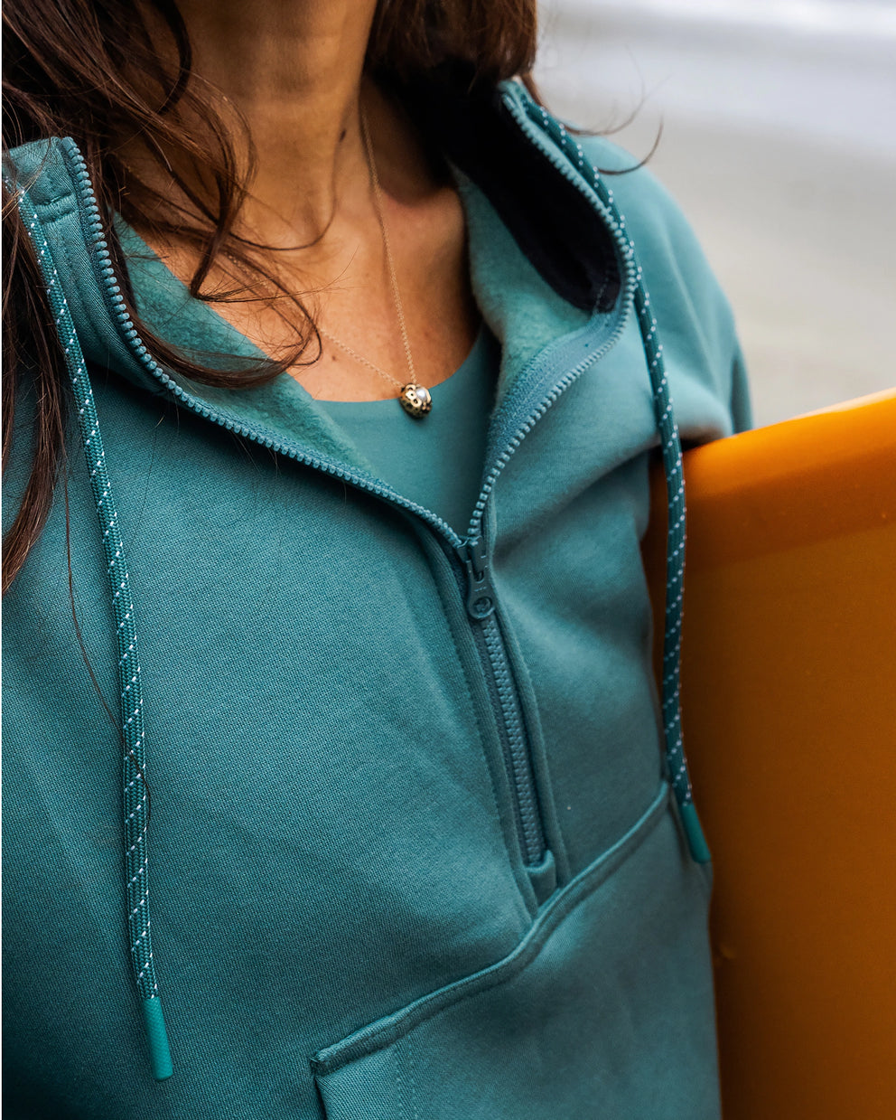 Women's Bamboo Northcoast Fleece Anorak - Black