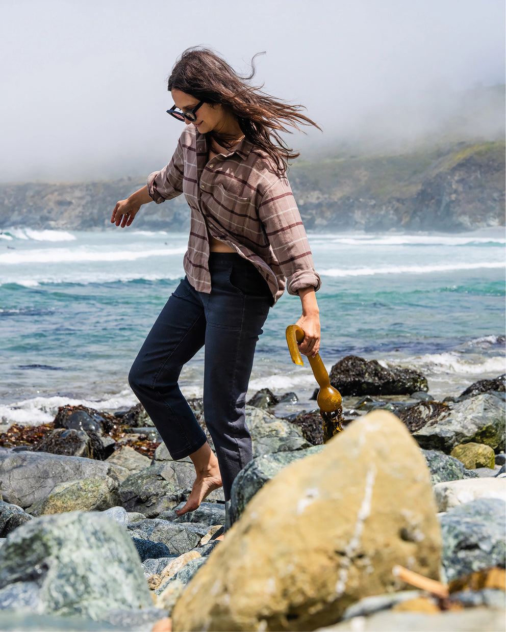 Women's Seawool Flannel Shirt - Fossil Plaid