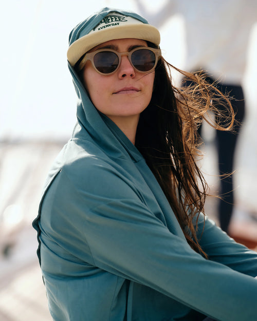 Women's Bamboo Shade Crossover Hoodie - Fig