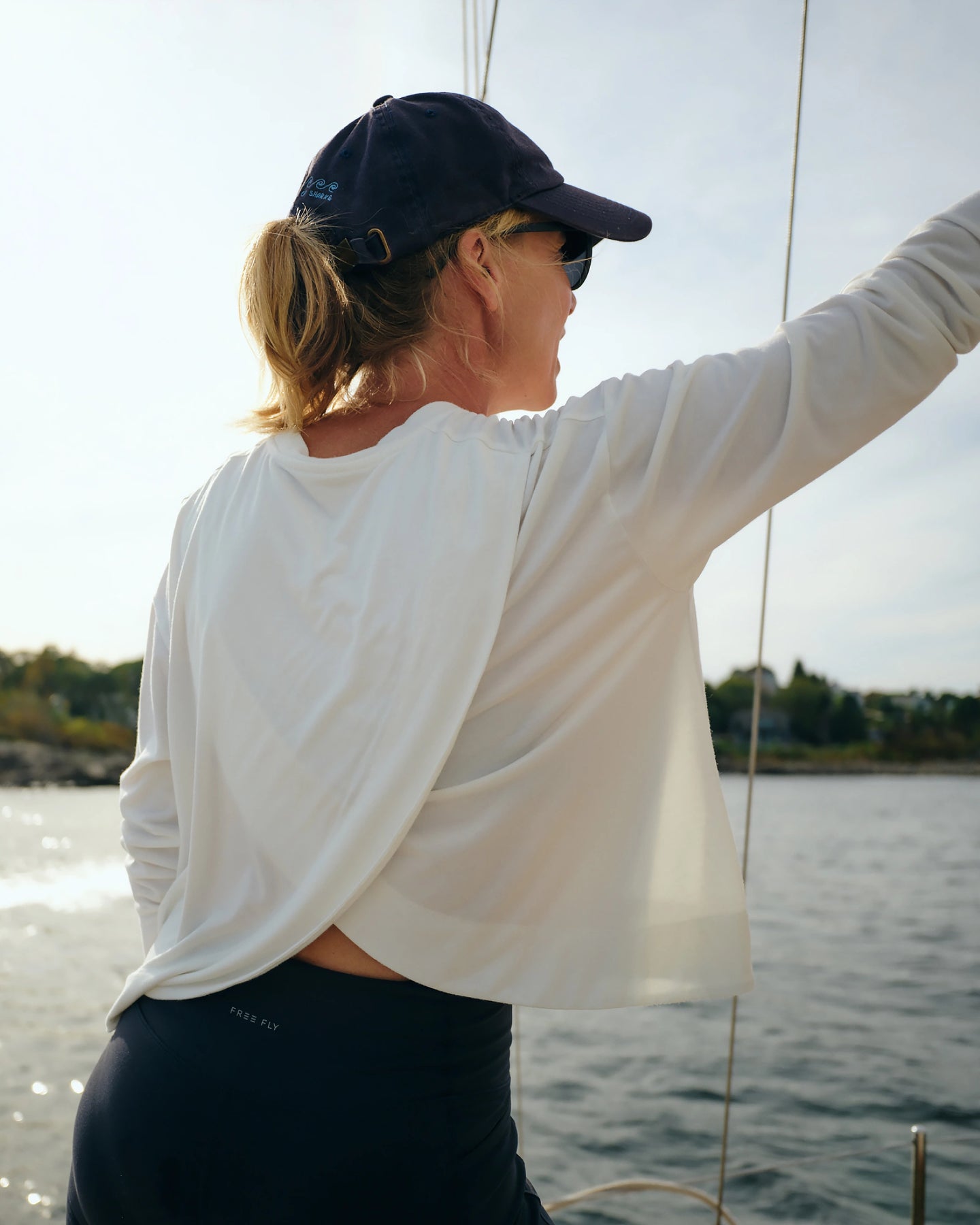 Women's Bamboo Shade Crossover Long Sleeve - Bright White