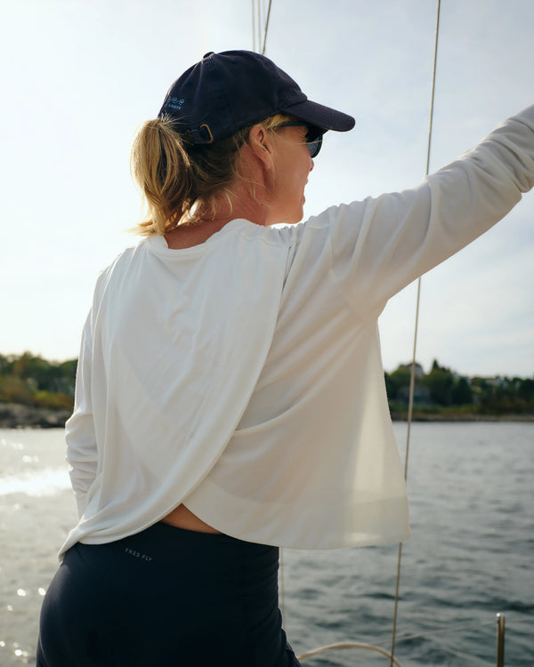 Women's Bamboo Shade Crossover Long Sleeve - Bright White