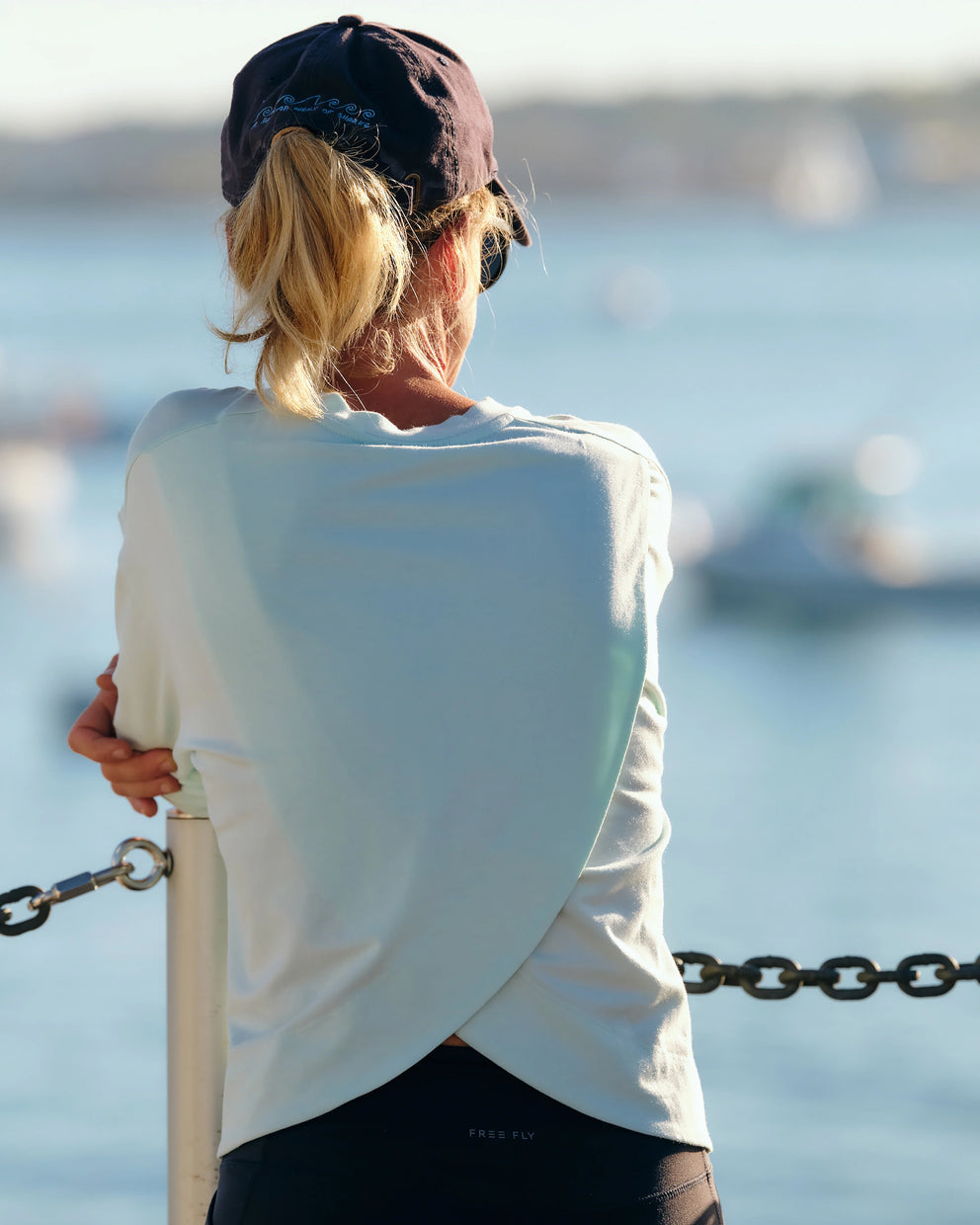 Women's Bamboo Shade Crossover Long Sleeve - Bright White