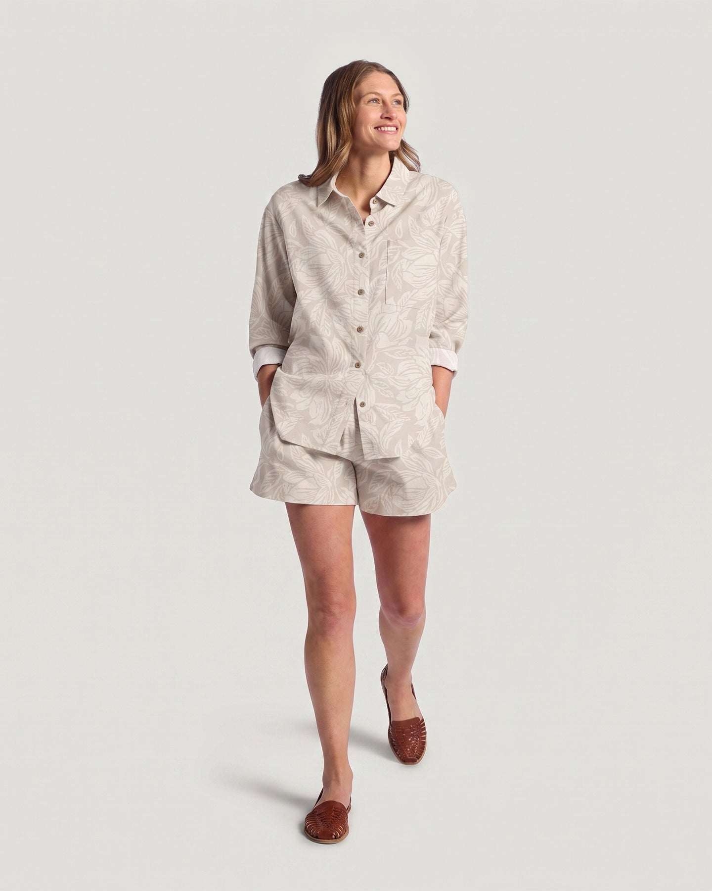 Women's Sullivan's Shirt - Nolia Floral Print Stone
