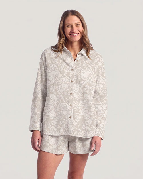 Women's Sullivan's Shirt - Nolia Floral Print Stone