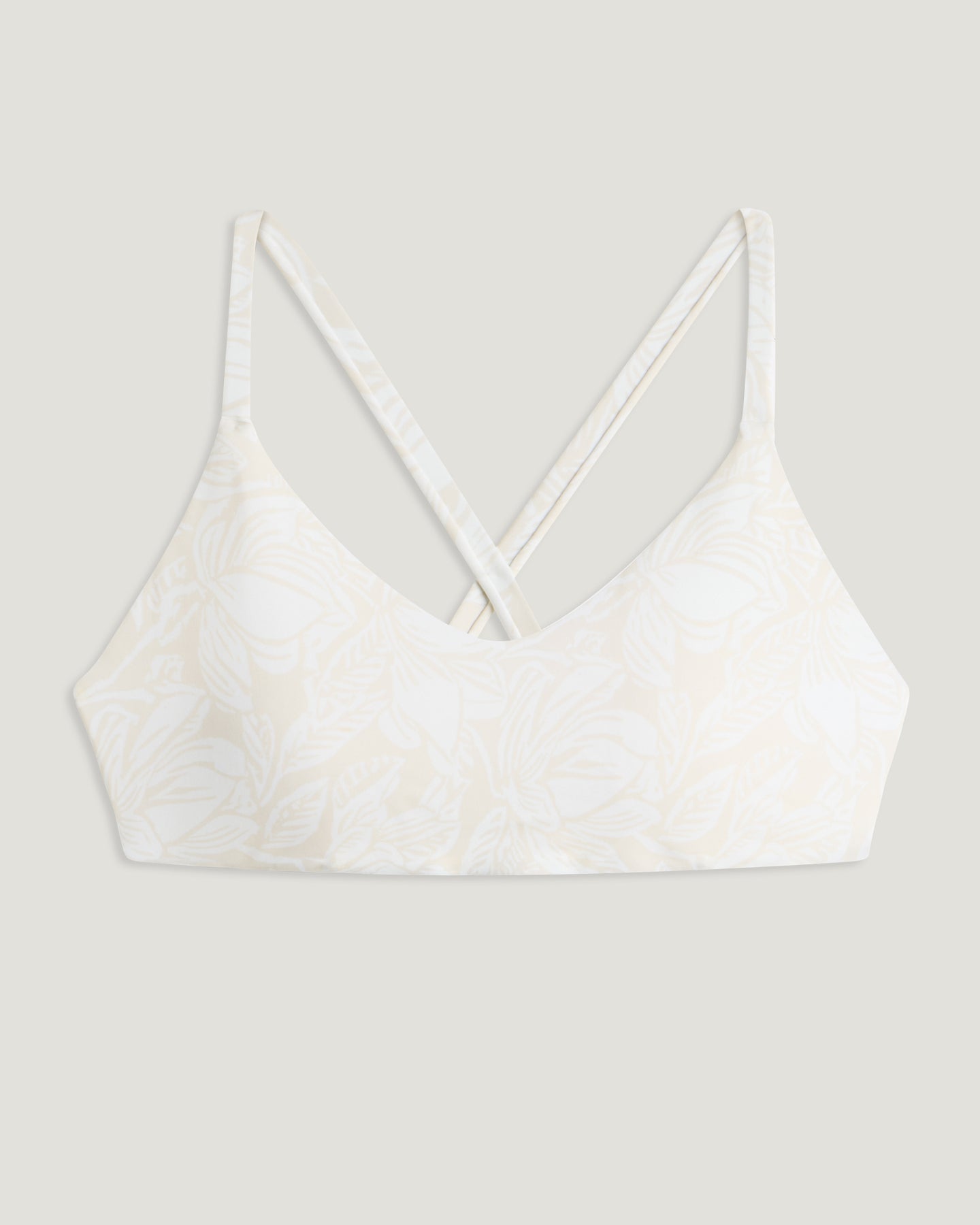 Women's Wavebound Cross-Tie Bikini Top - Nolia Floral Print Stone