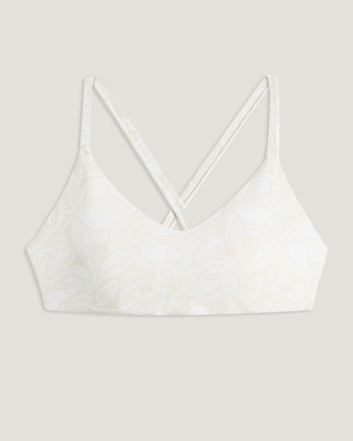 Women's Wavebound Cross-Tie Bikini Top - Nolia Floral Print Stone