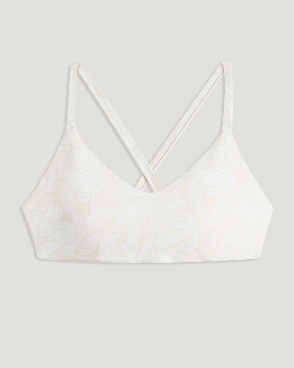 Women's Wavebound Cross-Tie Bikini Top - Nolia Floral Print Stone