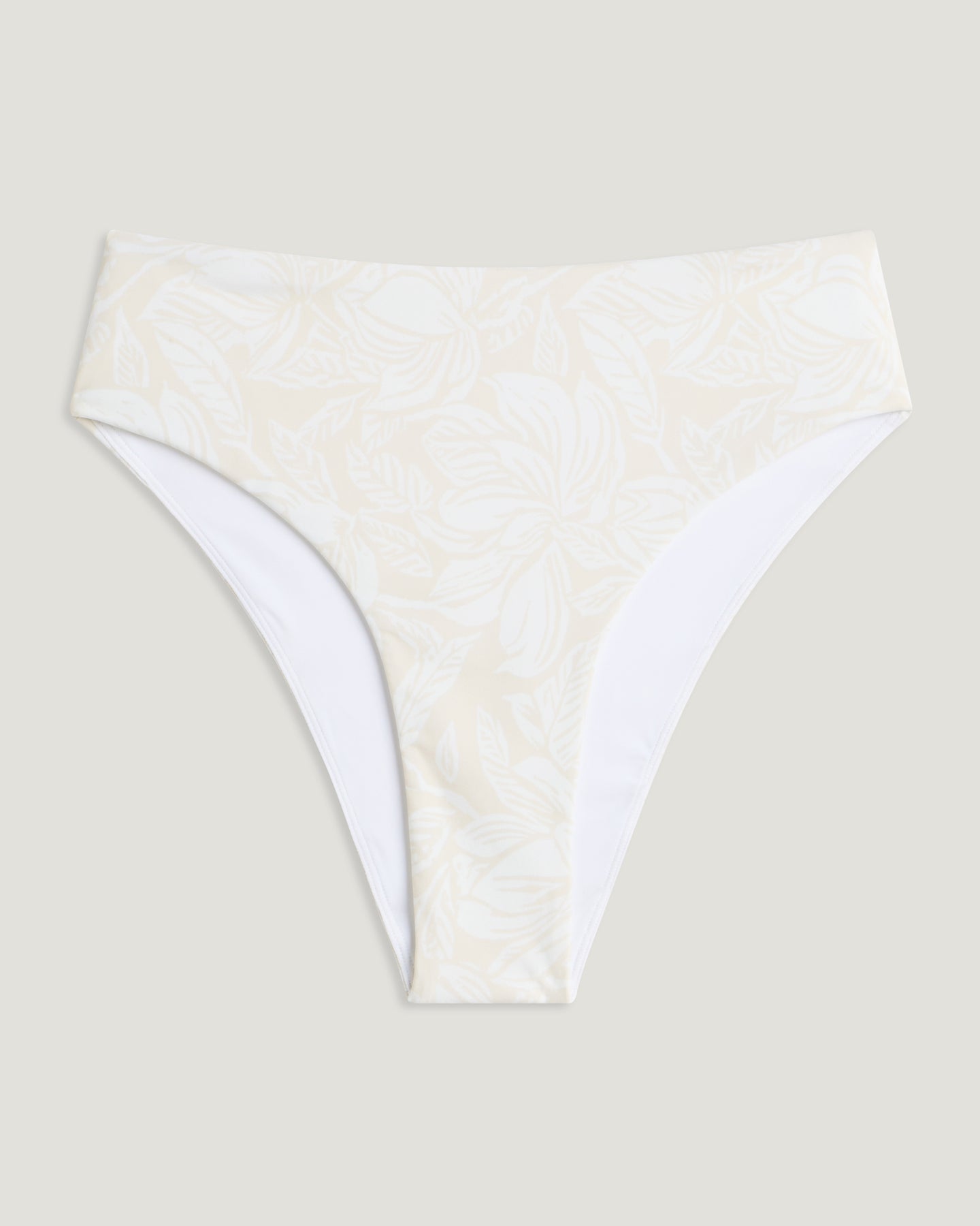 Women's Wavebound High Waisted Bikini Bottom - Nolia Floral Print Stone