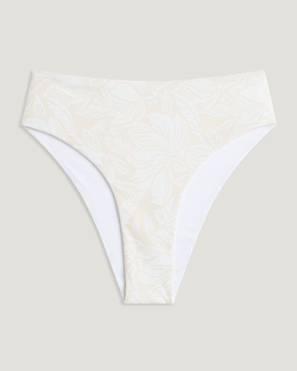 Women's Wavebound High Waisted Bikini Bottom - Nolia Floral Print Stone