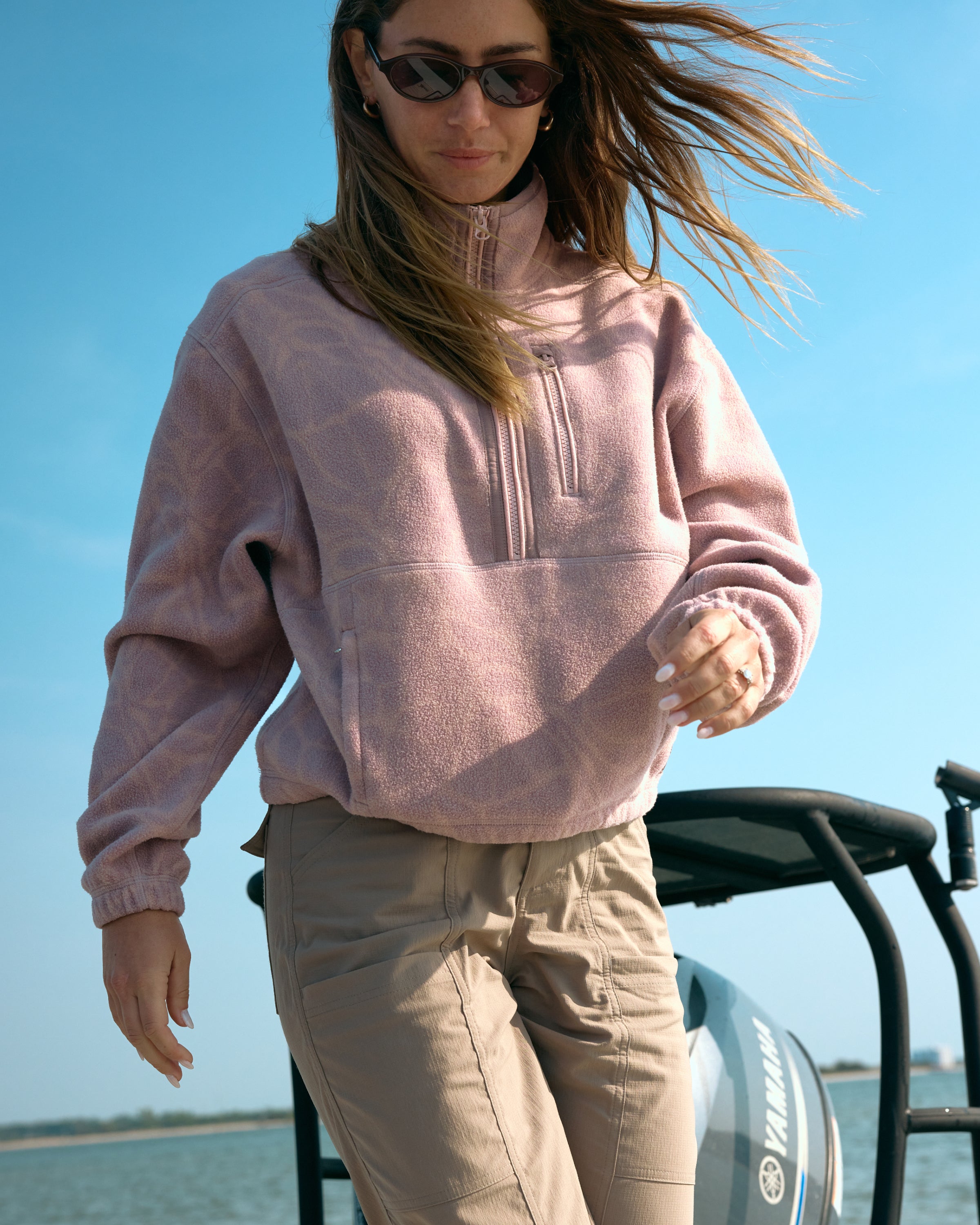 Women's Ashridge Fleece Half Zip - French Oak – Free Fly Apparel