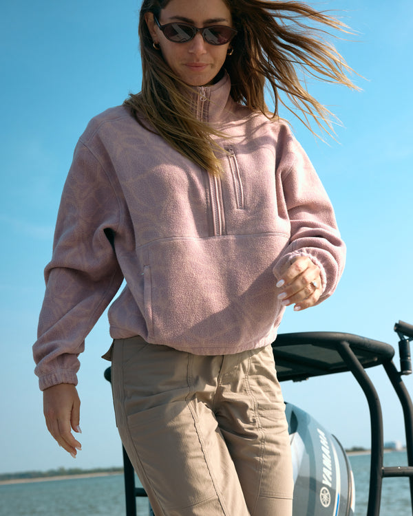 Women's Ashridge Fleece Half Zip - Cosmic Bloom Plum