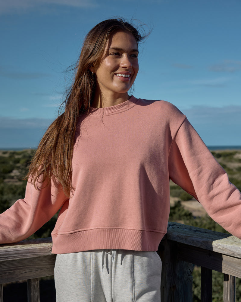 Women's Bamboo Northcoast Fleece Crew - Shell