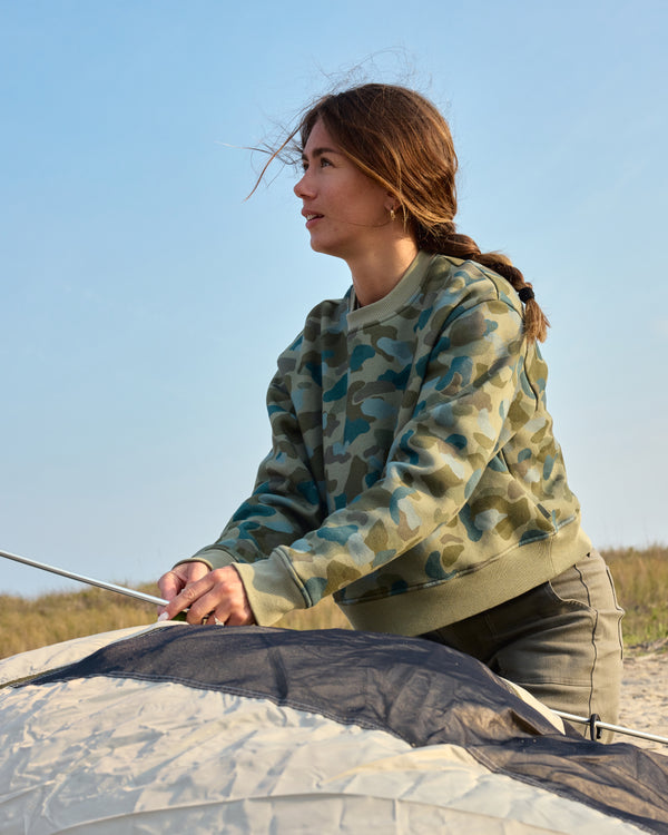 Women's Bamboo Northcoast Fleece Crew - Shell