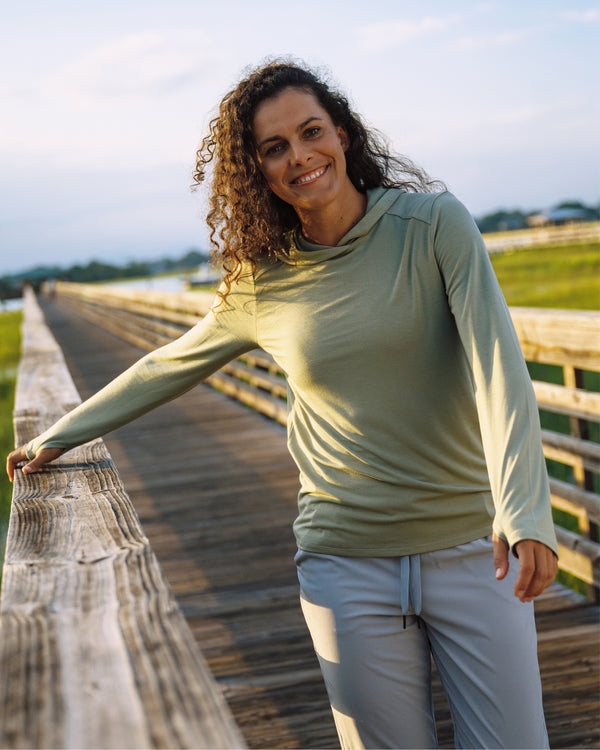 Women's Bamboo Shade Hoodie II - Off White Heather