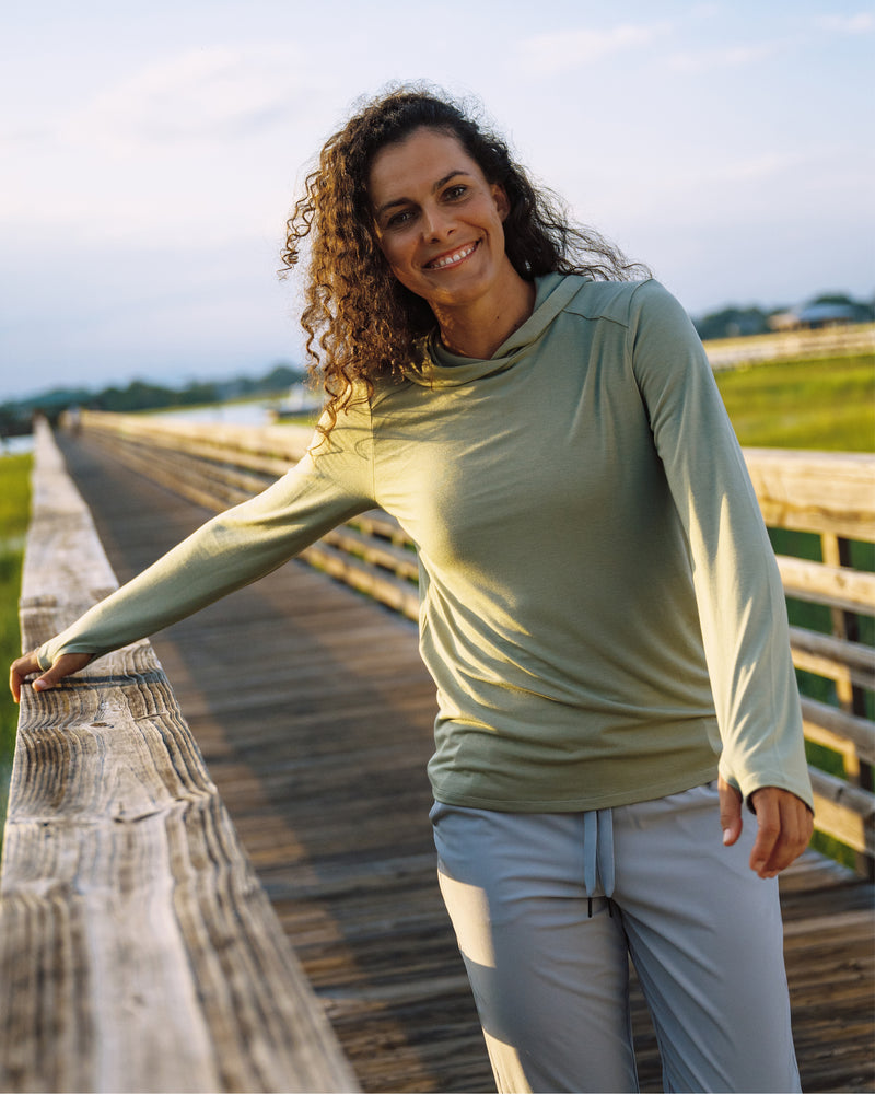 Women's Bamboo Shade Hoodie II - Off White Heather