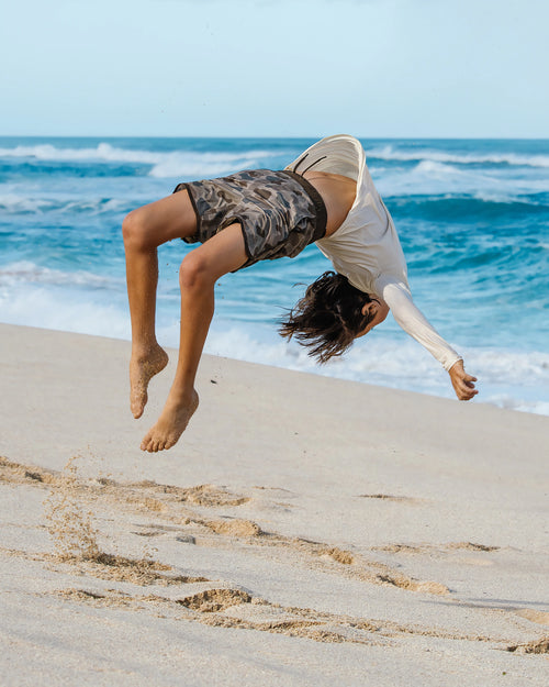 Youth Lined Downshore Trunk - Vintage Camo Desert Tan