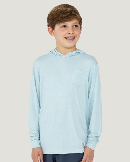 Youth Bamboo Shade Hoodie - Tide Pool