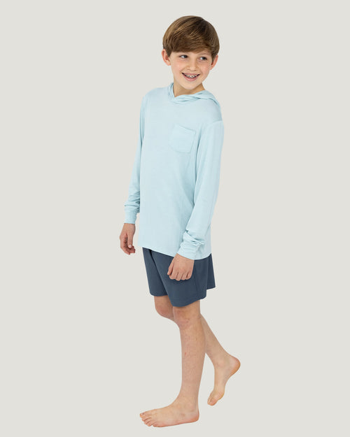 Youth Bamboo Shade Hoodie - Tide Pool