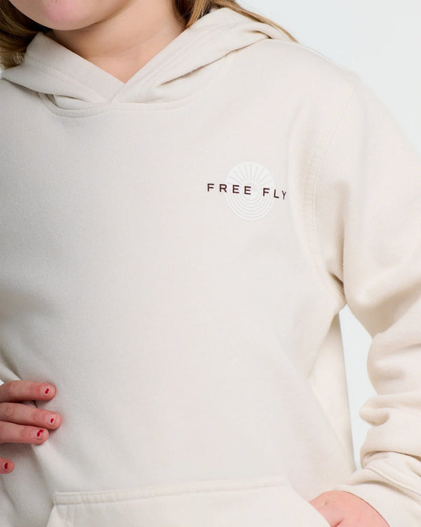 Youth Sun Ripple Fleece Hoodie - Heather Birch