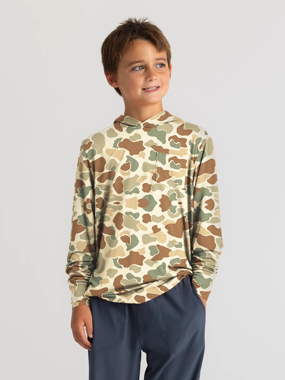 Youth Bamboo Shade Hoodie - Vintage Camo second image