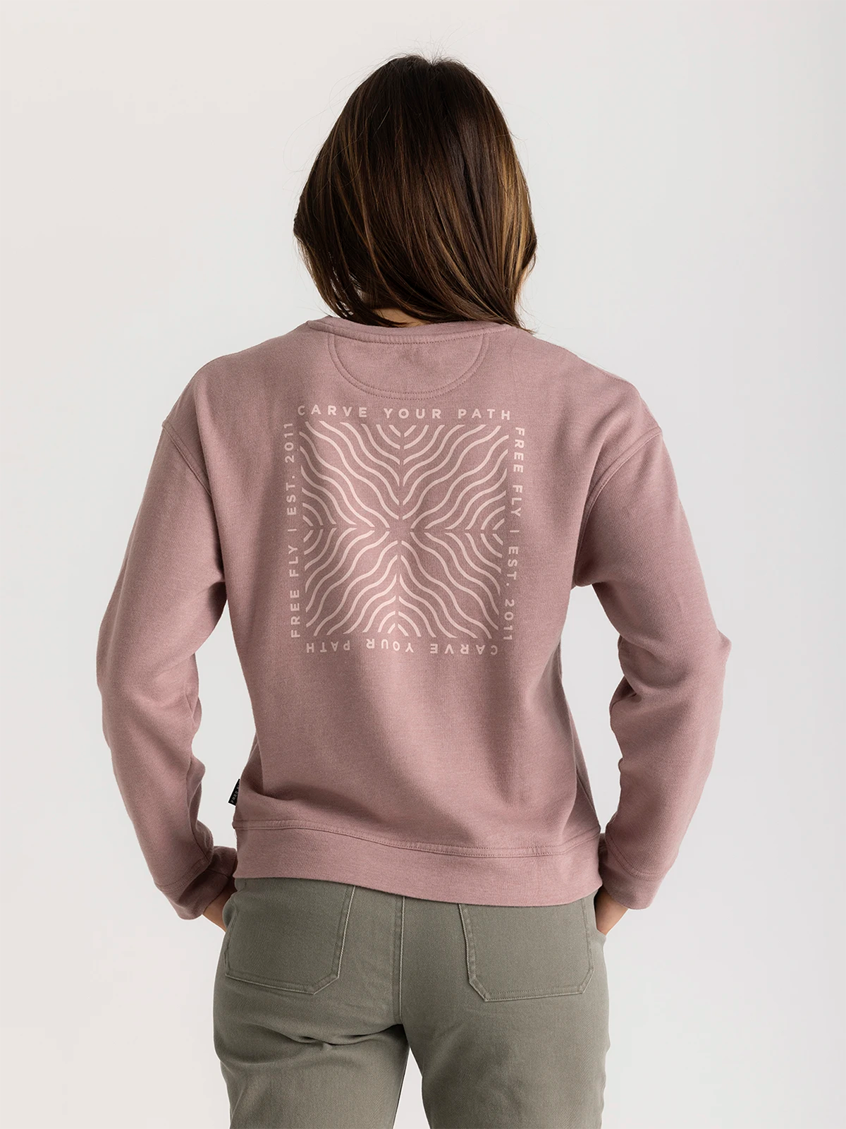 Women's Carve Your Path Fleece Crew - Heather Fig