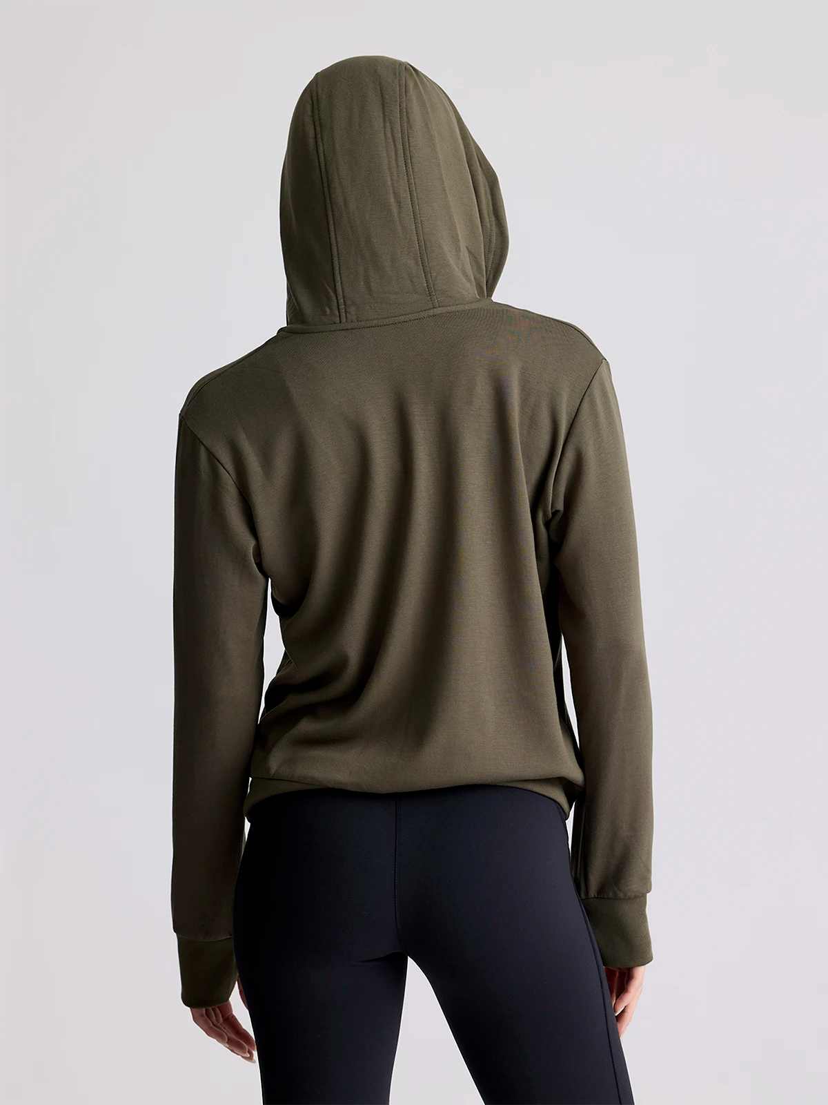 Women's Bamboo Lightweight Fleece Zip Hoodie - Fatigue