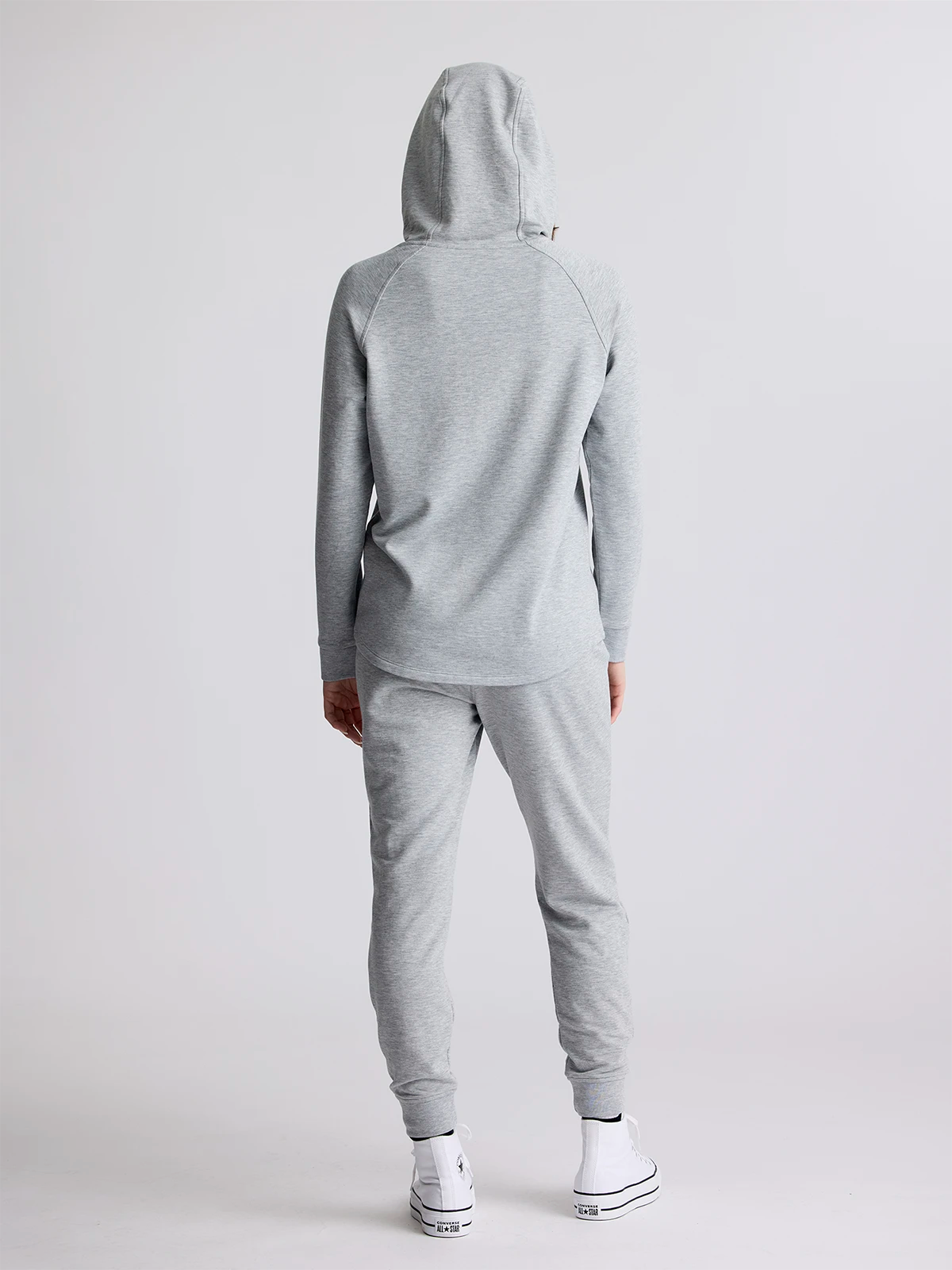 Women's Bamboo Lightweight Fleece Hoodie - Light Heather Grey