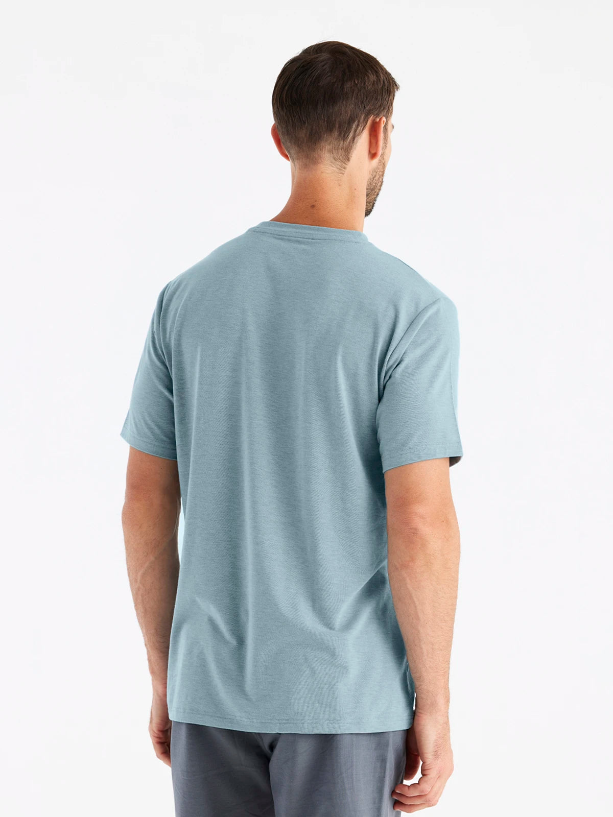 Men's Bamboo Flex Pocket Tee - Heather Tide