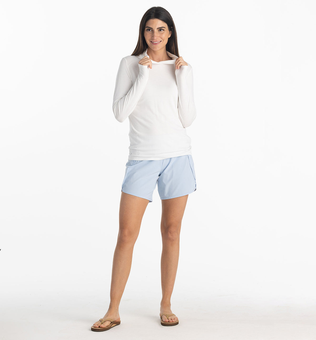 Women's Bamboo-Lined Breeze Short – 6" - Clear Sky