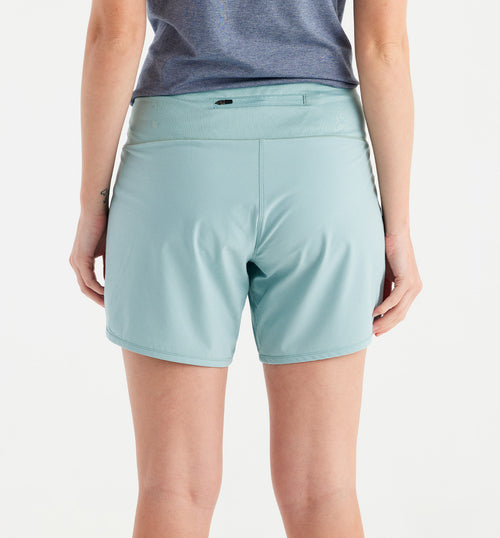 Women's Bamboo-Lined Breeze Short – 6" - Sea Glass