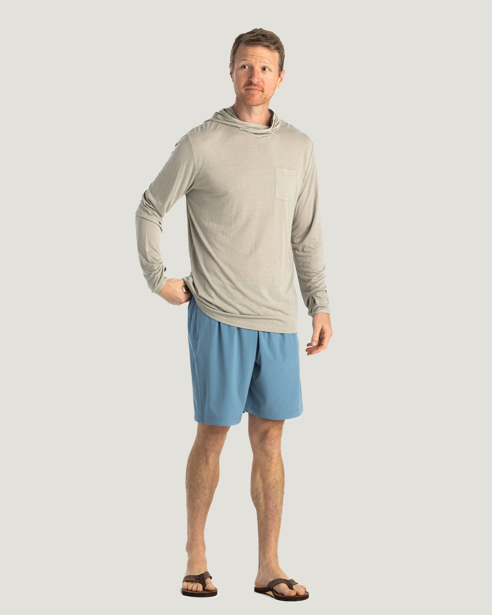 Men's Breeze Short – 8" - Blue Fog