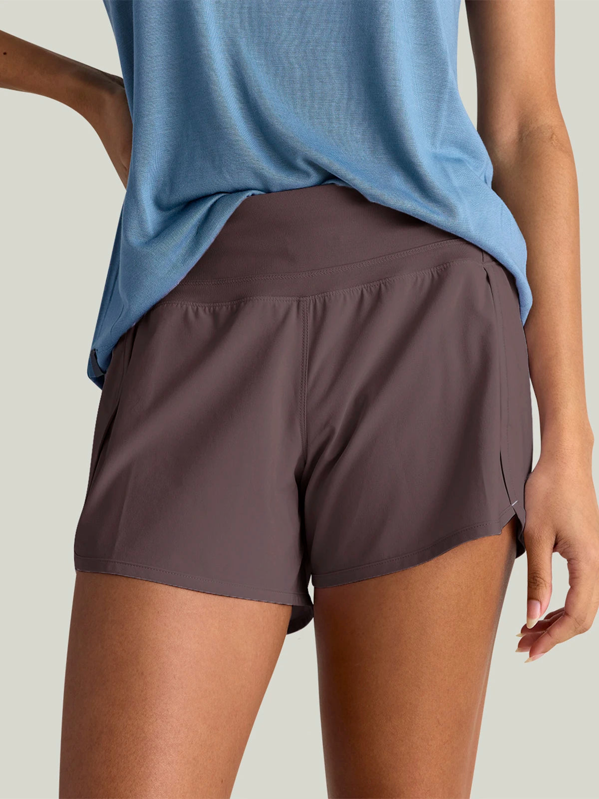 Women's Bamboo-Lined Breeze Short – 4" - Purple Peak