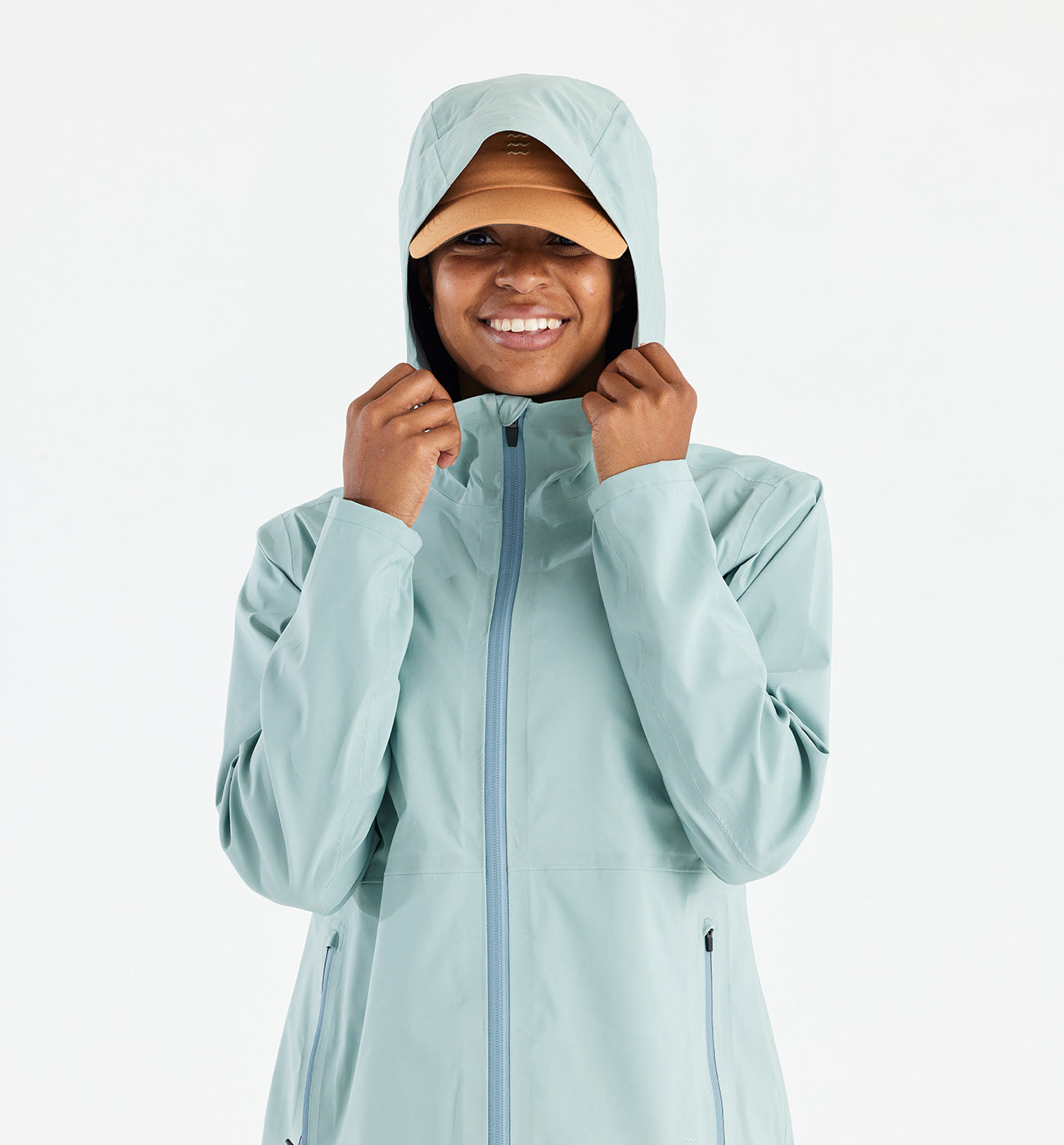 Blue rain jacket store women's