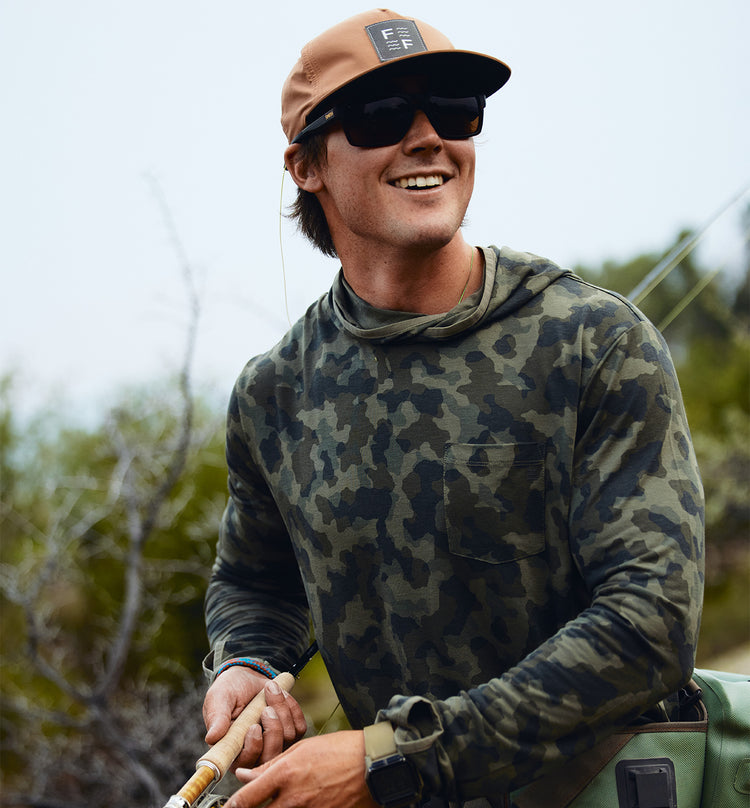 Men's Bamboo Lightweight Hoodie - Marshland Camo