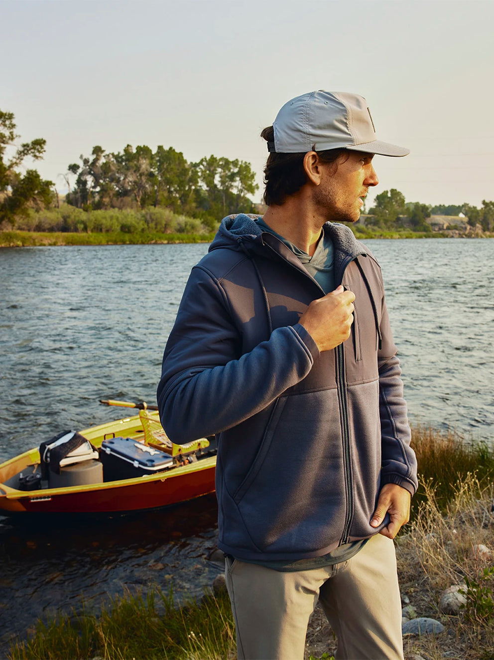 Bamboo Sherpa-Lined Elements Jacket Iron Grey – Free Fly Apparel