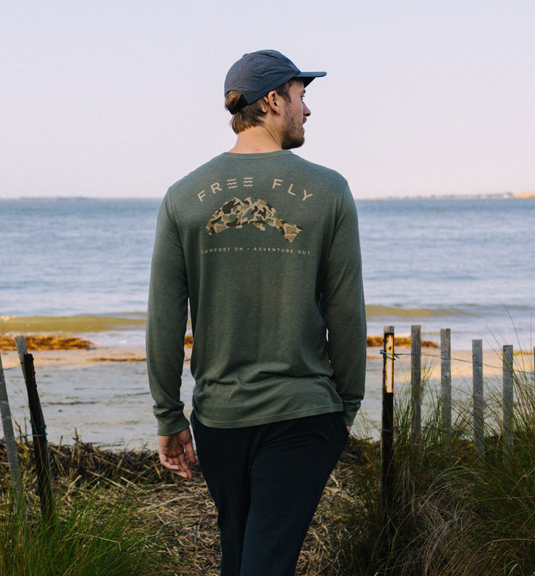 Redfish Camo Long Sleeve - Heather Fatigue