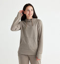 Women's Bamboo Lightweight Fleece Pullover Hoodie - Heather Oat