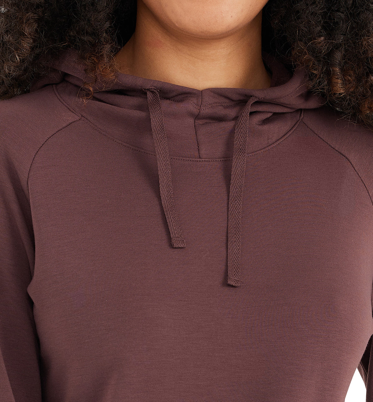 Women's Bamboo Lightweight Fleece Pullover Hoodie - Umber