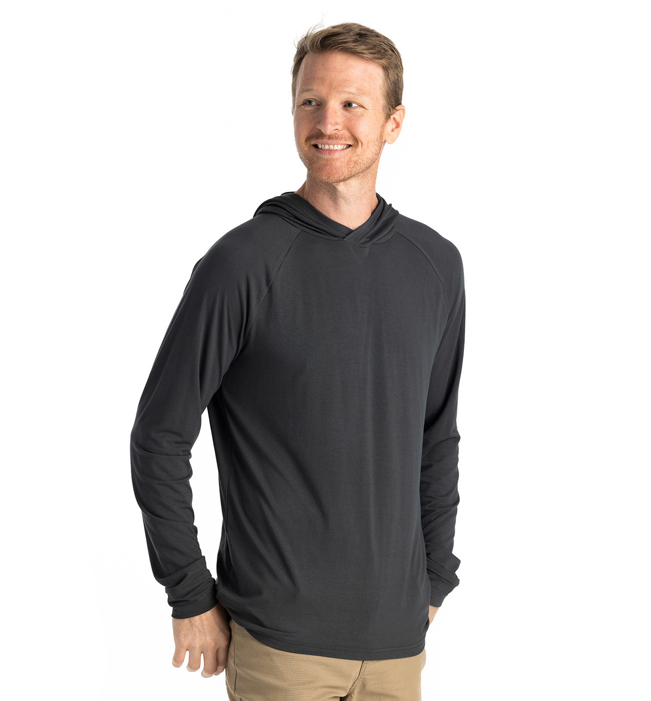 Men's Bamboo Flex Hoodie - Black Sand – Free Fly Apparel