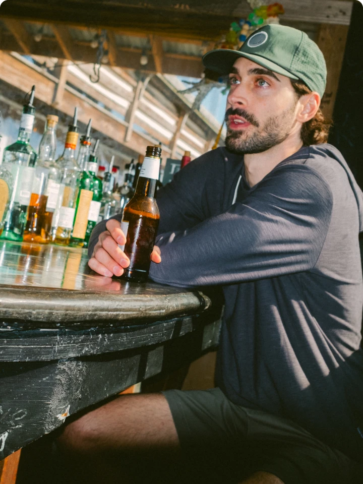 Men's Bamboo Slub Hoodie II - Black Sand – Free Fly Apparel