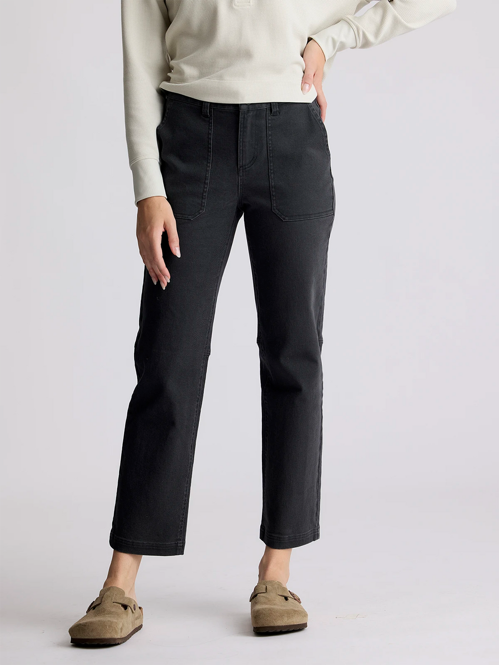 Women's Folly Twill Pant - Black Sand second image