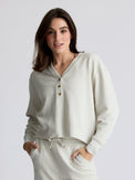 Women's Waffle Long Sleeve Henley - Birch