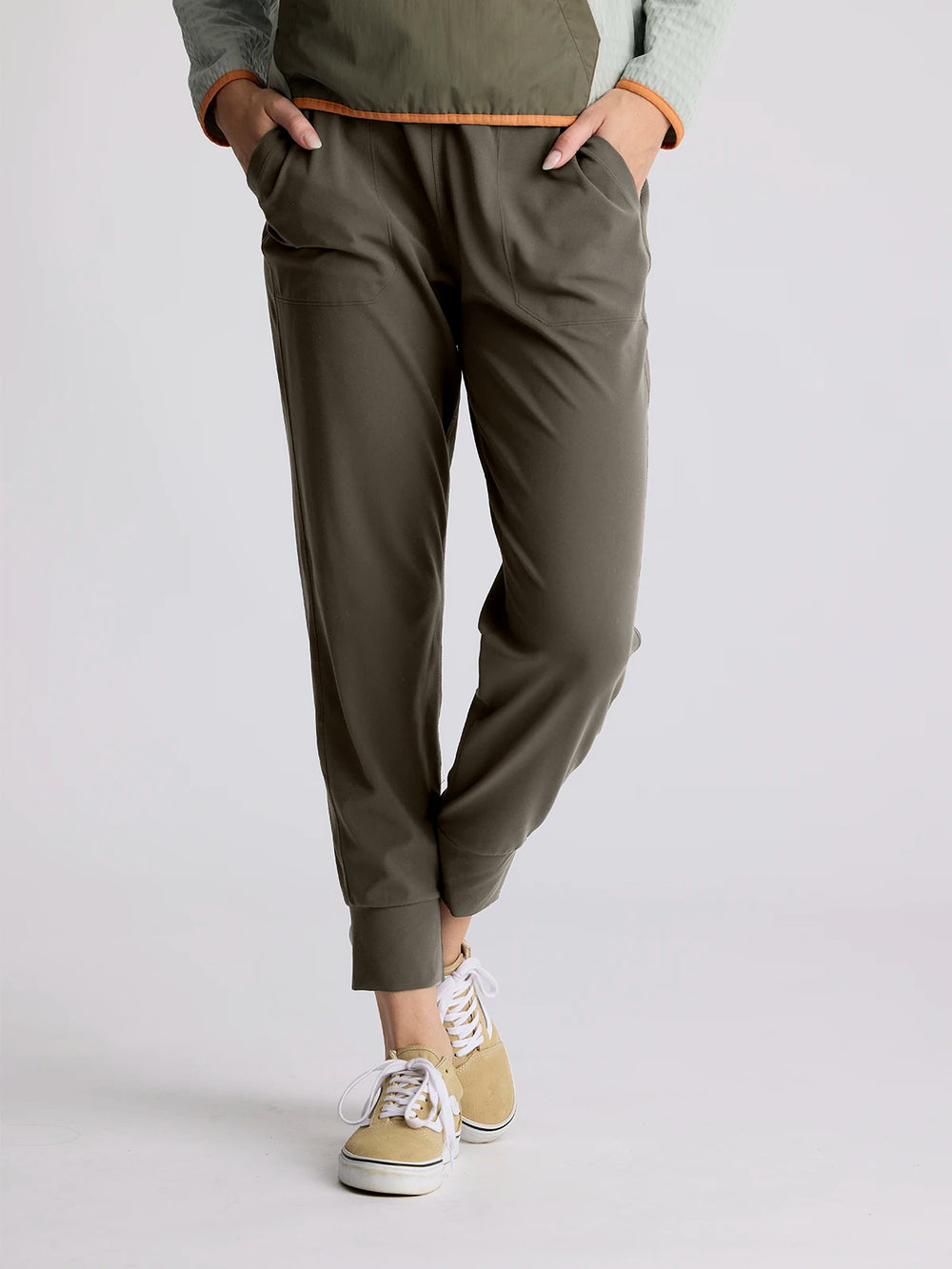 Women's Highmile Fitted Jogger - Smokey Olive second image