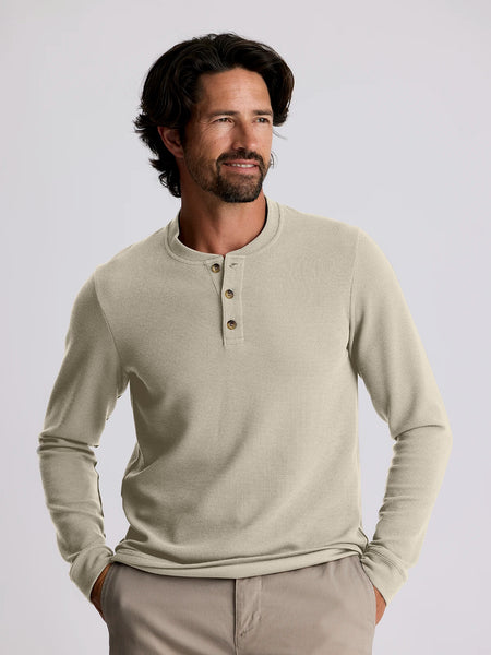 Men's Waffle Long Sleeve Henley - Sandstone – Free Fly Apparel Men's Waffle Long Sleeve Henley - Sandstone – Free Fly Apparel