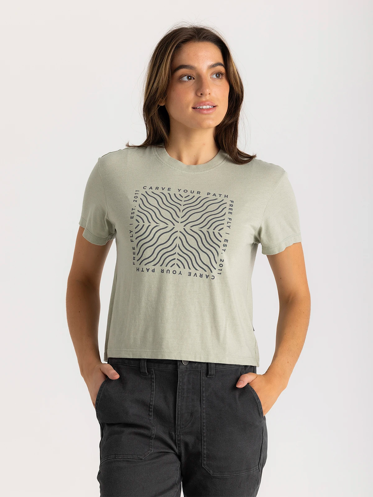 Women's Carve Your Path Tee - Heather Desert Sage