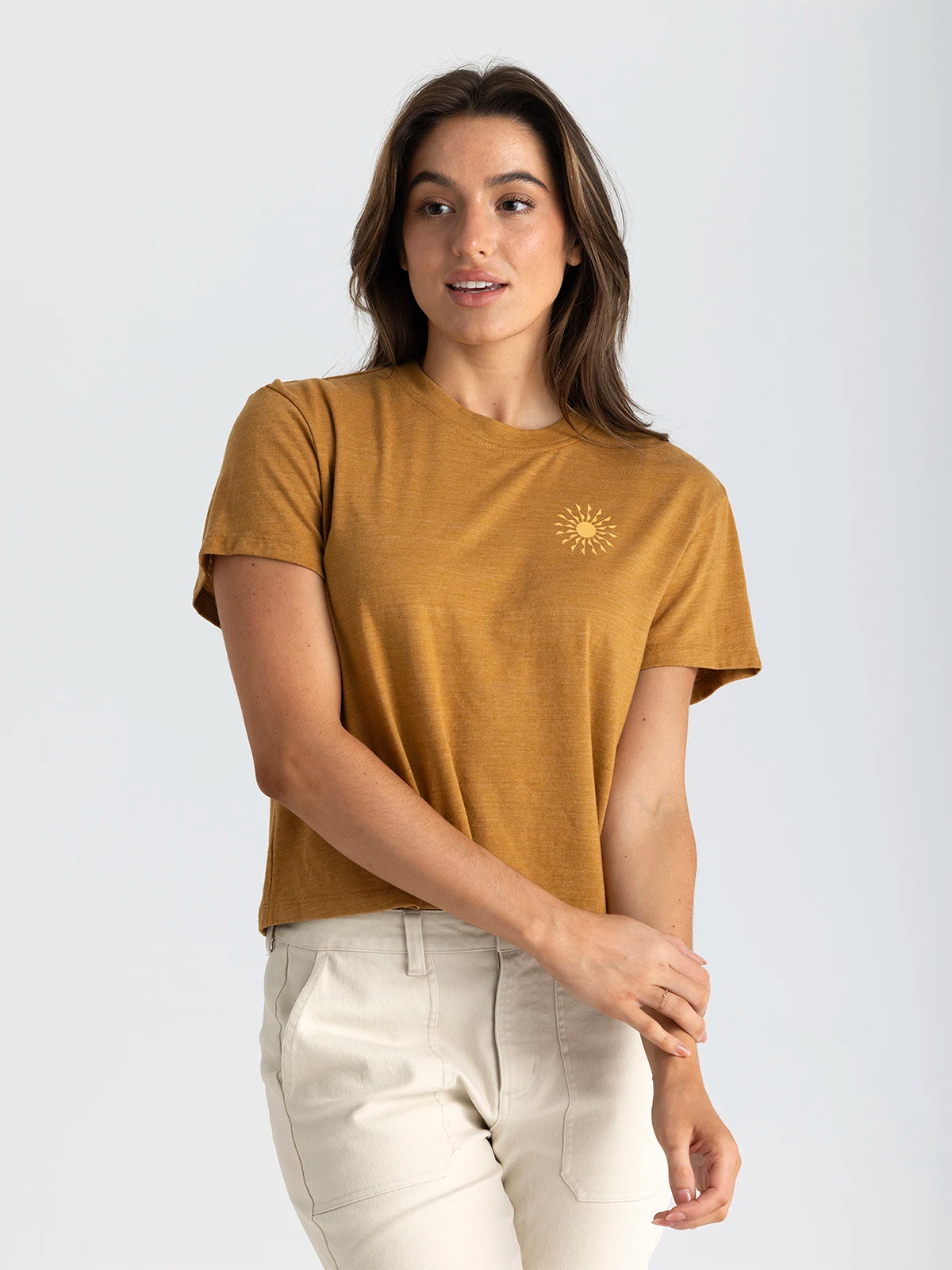 Women's Sol Tee - Heather Ochre