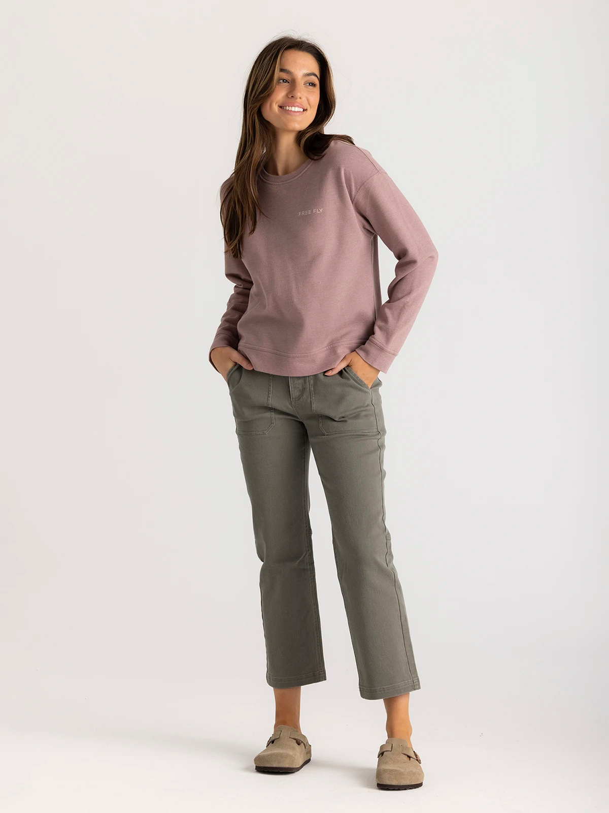 Women's Carve Your Path Fleece Crew - Heather Fig