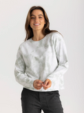 Women's Embroidered Logo Fleece Crew - Desert Sage Tie Dye