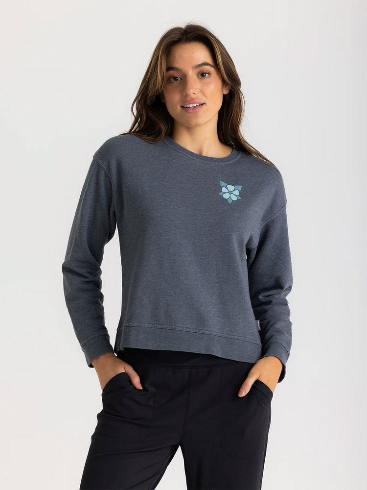 Women's Mellow Meadow Fleece Crew - Heather Storm Cloud